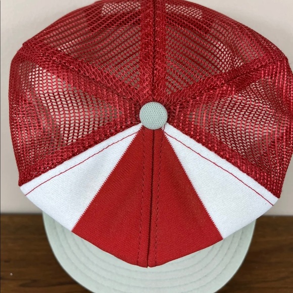 Vintage OSU Ohio State Buckeyes AJD Mesh Snapback Hat Cap USA Lucky Stripes NCAA - Picture 7 of 11
